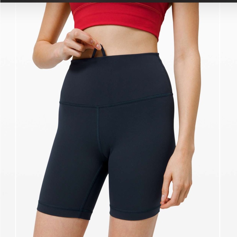 lululemon athletica Black High-Rise Athletic Bike Shorts